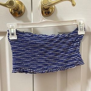 Blue and White Bandeau